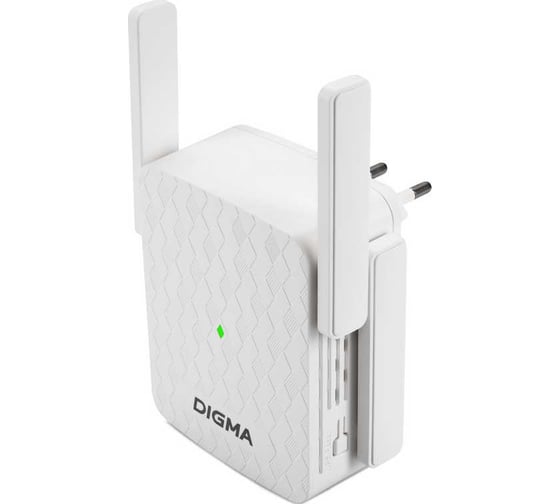 Повторитель беспроводного сигнала DIGMA D-WR310 (D-WR310V2) N300 Wi-Fi белый 1995713