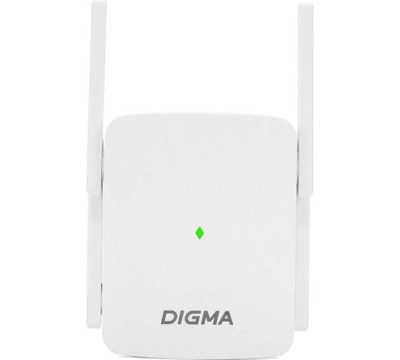 Повторитель беспроводного сигнала DIGMA D-WR310 (D-WR310V2) N300 Wi-Fi белый 1995713