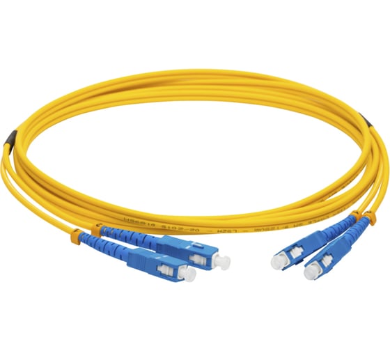 Патч-корд оптический LANMASTER LSZH, дуплексный, SC/UPC-SC/UPC, SM OS2, 10 м LAN-2SC-2SC/SU-10