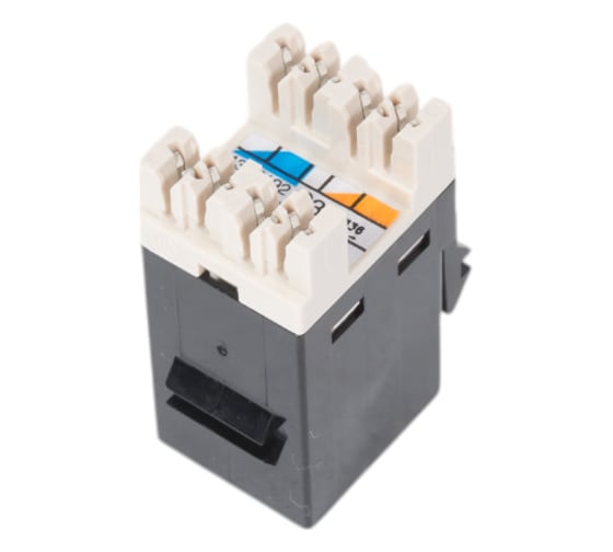Коннектор Simon AMP, RJ12, 6 контактов, S73L, C, S88, чёрный 75528-39