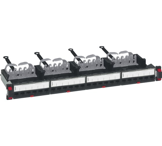 Патч-панель укомплектованная Legrand 19'', 1U, категория 5е, FTP, 24 x RJ 45 033751 1
