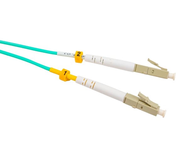 Волоконно-оптический шнур Hyperline FC-D2-503-LC/PR-LC/PR-H-15M-LSZH-AQ патч-корд MM 50/ 42837