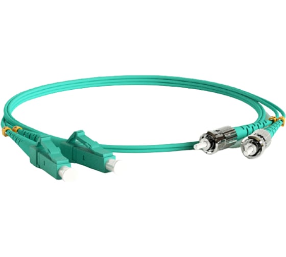 Волоконно-оптический шнур Hyperline FC-D2-503-LC/PR-ST/PR-H-5M-LSZH-AQ патч-корд MM 50/1 247708 1
