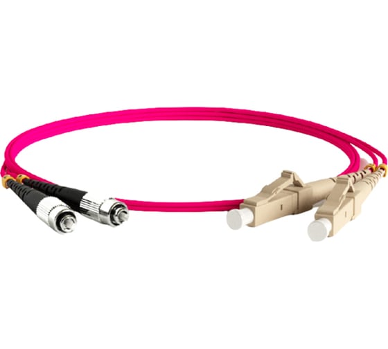 Волоконно-оптический шнур Hyperline FC-D2-504-FC/PR-LC/PR-H-3M-LSZH-MG патч-корд MM 50/1 243529 1