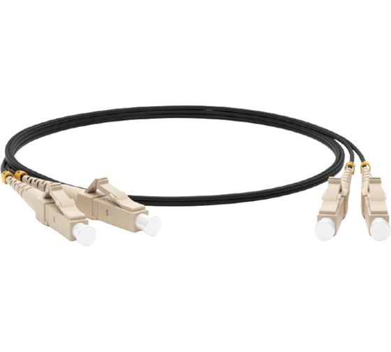 Волоконно-оптический шнур Hyperline FC-D2-50-LC/PR-LC/PR-H-20M-LSZH-BK патч-корд MM 50/1 225297 1