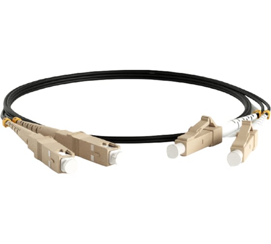 Волоконно-оптический шнур Hyperline FC-D2-50-LC/PR-SC/PR-H-15M-LSZH-BK патч-корд MM 50/1 225327