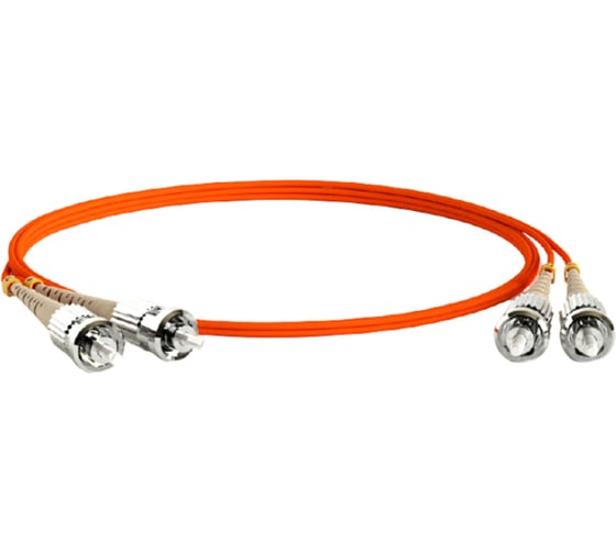 Волоконно-оптический шнур Hyperline FC-D2-50-ST/PR-ST/PR-H-2M-LSZH-OR патч-корд MM 50/12 239455 1