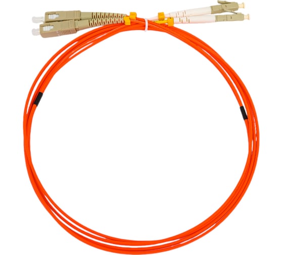 Волоконно-оптический шнур Hyperline FC-D2-62-LC/PR-SC/PR-H-2M-LSZH-OR патч-корд MM 62.5/ 28354