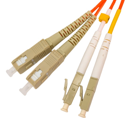 Волоконно-оптический шнур Hyperline FC-D2-62-LC/PR-SC/PR-H-2M-LSZH-OR патч-корд MM 62.5/ 28354