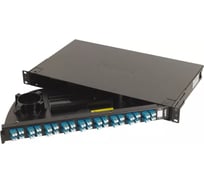Полка оптическая поворотная укомплектованная Legrand 19'' 1U, 36 LC одномодовых дуплексных коннектора для 72 волокон 032173