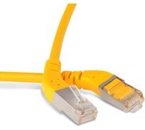 Патч-корд Hyperline PC-APM-STP-RJ45/L45-RJ45/L45-C6-1M-LSZH-YL F/UTP угловой, экранированный 233095
