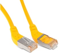 Патч-корд Hyperline PC-APM-STP-RJ45/L45-RJ45/R45-C5e-2M-LSZH-YL F/UTP угловой, экранированный 232900
