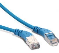 Патч-корд Hyperline PC-APM-STP-RJ45/L45-RJ45/R45-C6-1M-LSZH-BL F/UTP угловой, экранированный 233097