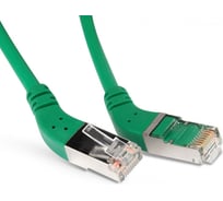 Патч-корд Hyperline PC-APM-STP-RJ45/L45-RJ45/R45-C6-1M-LSZH-GN F/UTP угловой, экранированный 233098