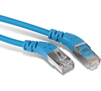 Патч-корд Hyperline PC-APM-STP-RJ45/L45-RJ45/R45-C5e-5M-LSZH-BL F/UTP угловой, экранированный 232950