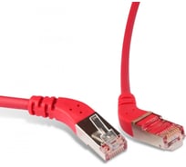 Патч-корд Hyperline PC-APM-STP-RJ45/R45-RJ45/R45-C5e-1M-LSZH-RD F/UTP угловой, экранированный 232825