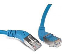 Патч-корд Hyperline PC-APM-STP-RJ45/R45-RJ45/R45-C6-1M-LSZH-BL F/UTP угловой, экранированный 233105