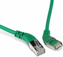 Патч-корд Hyperline PC-APM-STP-RJ45/R45-RJ45/R45-C6-5M-LSZH-GN F/UTP угловой, экранированный 233176