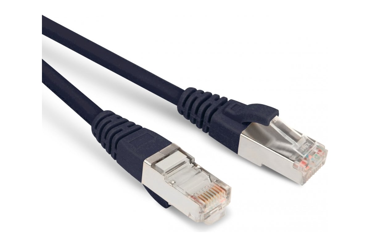 Патч-корд Hyperline PC-LPM-STP-RJ45-RJ45-C5e-5M-LSZH-BK F/UTP ...