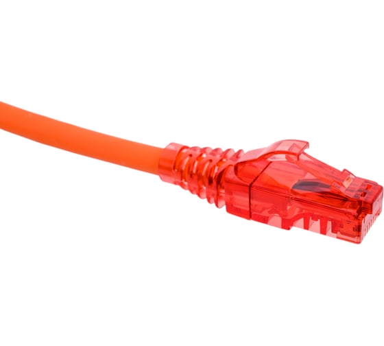 Патч-корд Hyperline PC-LPM-UTP-RJ45-RJ45-C5e-0.3M-LSZH-OR U/UTP, Cat.5е 100% Fluke Compon 229927