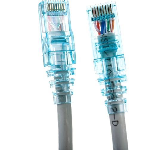 Патч-корд Hyperline PC-LPM-UTP-RJ45-RJ45-C6-10M-LSZH-GY U/UTP, Cat.6 100% Fluke Component 41843