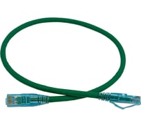 Патч-корд Hyperline PC-LPM-UTP-RJ45-RJ45-C6-0.5M-LSZH-GN U/UTP, Cat.6 100% Fluke Componen 230199