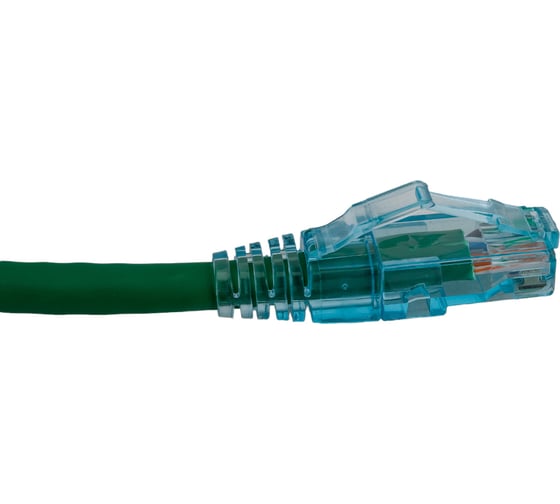 Патч-корд Hyperline PC-LPM-UTP-RJ45-RJ45-C6-0.5M-LSZH-GN U/UTP, Cat.6 100% Fluke Componen 230199