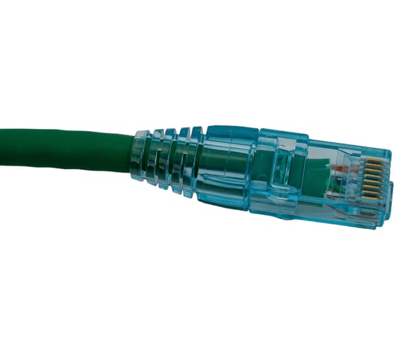 Патч-корд Hyperline PC-LPM-UTP-RJ45-RJ45-C6-0.5M-LSZH-GN U/UTP, Cat.6 100% Fluke Componen 230199