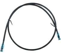 Патч-корд Hyperline PC-LPM-UTP-RJ45-RJ45-C6-1M-LSZH-BK U/UTP, Cat.6 100% Fluke Component 30821