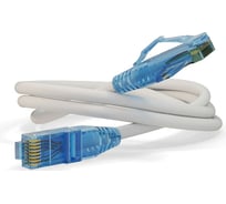 Патч-корд Hyperline PC-LPM-UTP-RJ45-RJ45-C6-1M-LSZH-WH U/UTP, Cat.6 100% Fluke Component 230212