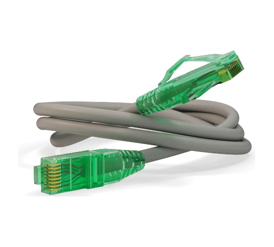 Патч-корд Hyperline PC-LPM-UTP-RJ45-RJ45-C6a-1.5M-LSZH-GY U/UTP, Cat.6a 100% Fluke Compon 222251