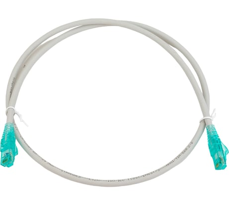 Патч-корд Hyperline PC-LPM-UTP-RJ45-RJ45-C6a-1M-LSZH-GY U/UTP, Cat.6a 100% Fluke Componen 222250