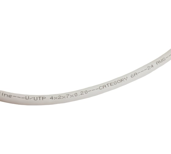 Патч-корд Hyperline PC-LPM-UTP-RJ45-RJ45-C6a-1M-LSZH-GY U/UTP, Cat.6a 100% Fluke Componen 222250
