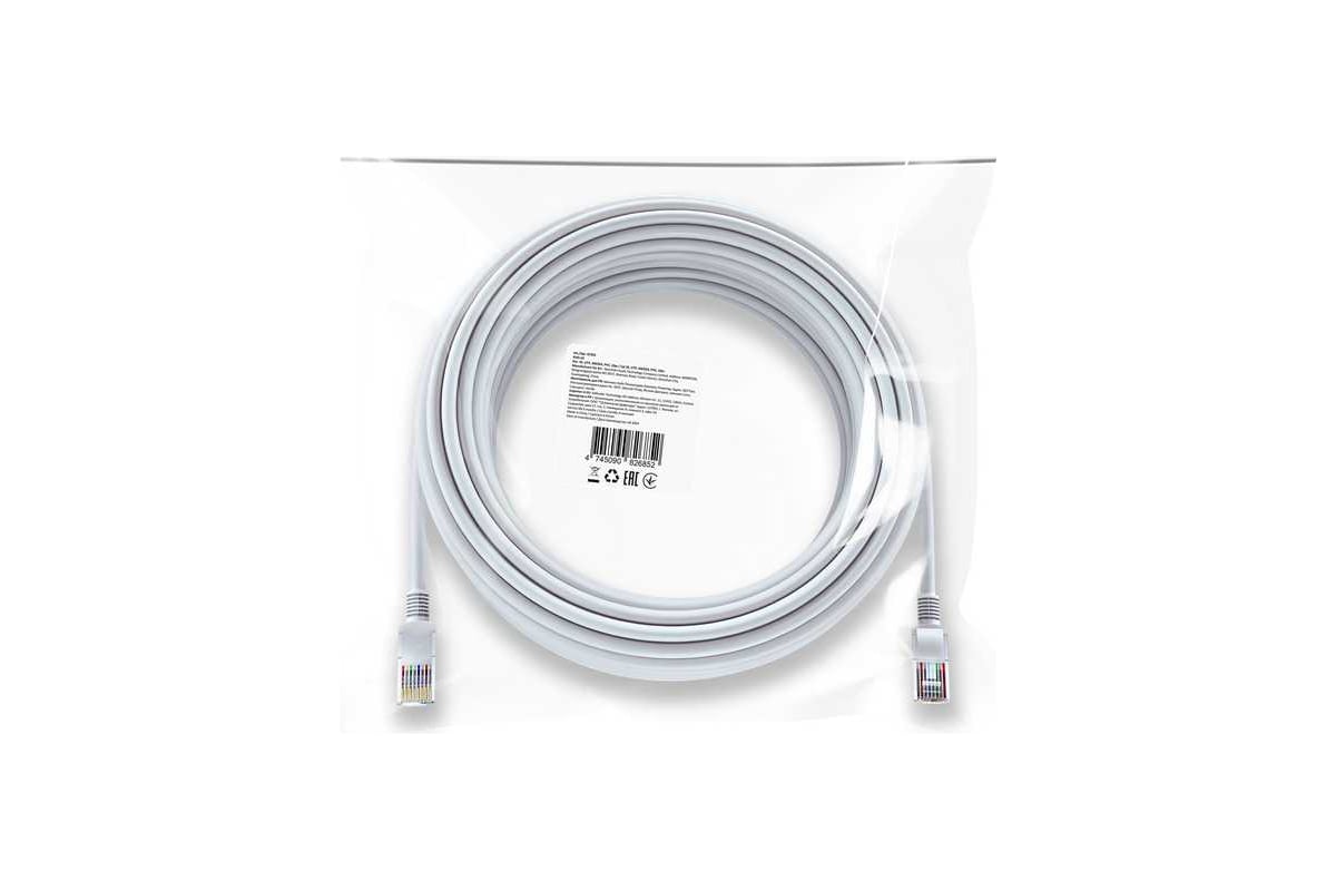 Ethernet кабель DEFENDER RJ45-10 Cat 5E, UTP, AWG24, PVC, 10м 87393 ...