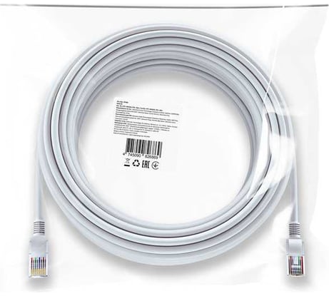 Ethernet кабель DEFENDER RJ45-20 Cat 5E, UTP, AWG24, PVC, 20м 87403