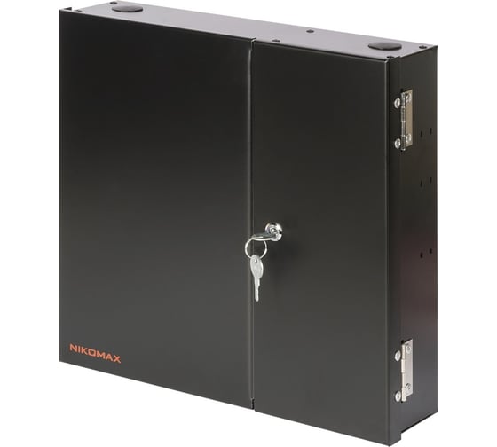 Настенный оптический кросс NIKOMAX, до 48 SC/LC или 24 FC/ST портов, черный NMF-WP48-BLANK-IB-P-BK 1
