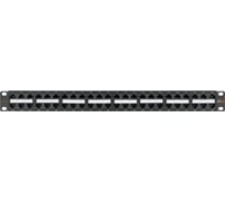 Панель NIKOMAX, 19", 1U, 48 портов, категория 5e, RJ45/8P8C, неэкранированная, черная NMC-RP48UD2-1U-BK