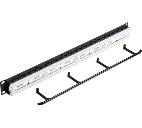 Панель NIKOMAX, 19", 1U, 48 портов, категория 5e, RJ45/8P8C, неэкранированная, черная NMC-RP48UD2-1U-BK