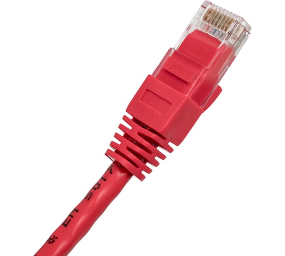 Шнур NIKOMAX, U/UTP 4 пары, Кат.5e, 7х0,205мм, PVC, красный, 0,15м NMC-PC4UD55B-001-RD
