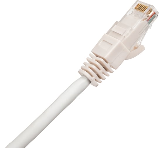 Шнур NIKOMAX, U/UTP 4 пары, Кат.5e, 7х0,205мм, белый, 0,15м NMC-PC4UD55B-001-C-WT