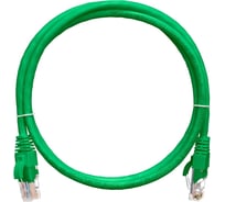 Шнур NIKOMAX, U/UTP 4 пары, Кат.5e, 7х0,205мм, зеленый, 0,15м NMC-PC4UD55B-001-C-GN