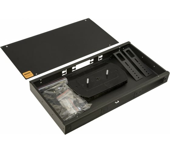Оптический универсальный бокс Hyperline, FO-19R-1U-3xSLT-W140H42-24UN-BK 19, от 8 до 24 по 250427