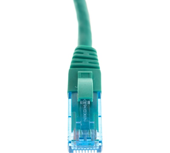 Шнур NIKOMAX, U/UTP 4 пары, Кат.6, 7х0,205мм, зеленый, 0,15м NMC-PC4UE55B-001-C-GN