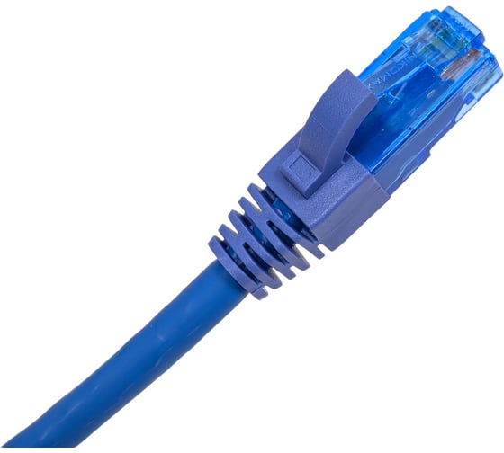 Шнур NIKOMAX, U/UTP 4 пары, Кат.6, 7х0,205мм, синий, 1м NMC-PC4UE55B-010-C-BL