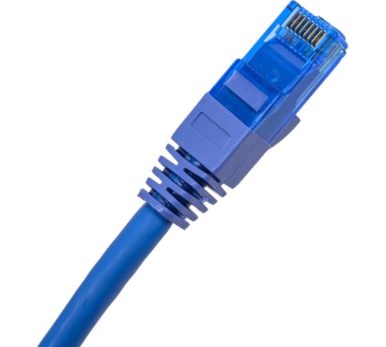 Шнур NIKOMAX, U/UTP 4 пары, Кат.6, 7х0,205мм, синий, 1м NMC-PC4UE55B-010-C-BL