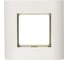 Лицевая панель Hyperline, FP-M45-1-WH, 80х80мм, для 2-х модулей 45х22.5 аналогов Mosaic 16286 1