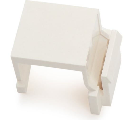 Вставка-заглушка Hyperline KJ1-BL-WH формата Keystone Jack, белая 39260