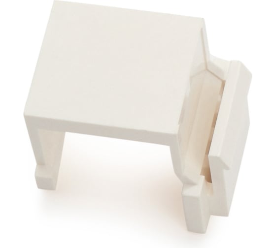 Вставка-заглушка Hyperline KJ1-BL-WH формата Keystone Jack, белая 39260
