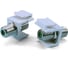 Вставка Hyperline KJ1-FCON-3G-N-WH формата Keystone Jack с проходным адаптером F-типа, nic 246966 2