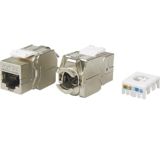 Вставка Hyperline KJ8-8P8C-C5e-180-TLS-SH-F-WH Keystone Jack RJ-45 8P8C, категория 5e 426191 1